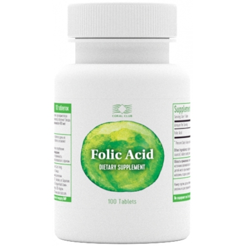 Жіноче здоров'я: Фолієва кислота / Folic Acid (Coral Club)